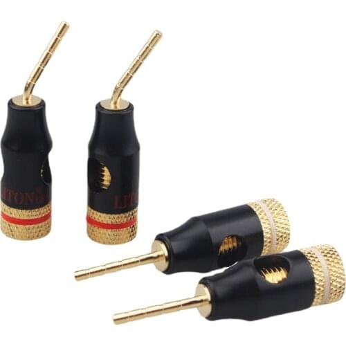 Liton Pin To Banana / Spade Plug Speaker Cable Conversion for Power Amplifier Audio Machines
