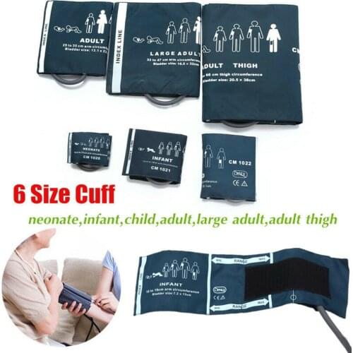 6 Size NIBP Cuff Blood Pressure Monitor NIBP Holter Cuffs Neonate Infant Adult Child Large Adult Adult Adult Thigh