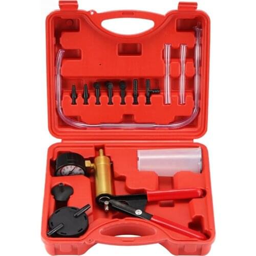 Multifunctional Hand Held Brake Bleeder Tester Set Vacuum Pump Car automotive Self Kit Brake Bleeder Screw Adapter Carrying case