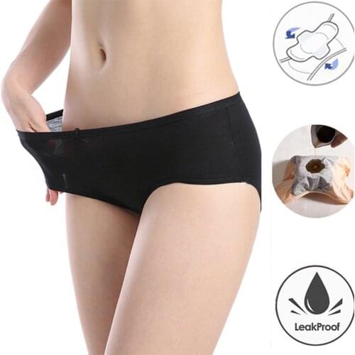 Leak Proof Menstrual Period Panties Women Underwear Physiological Pants Cotton High Waist Ladies Lengthen Panties Female Briefs