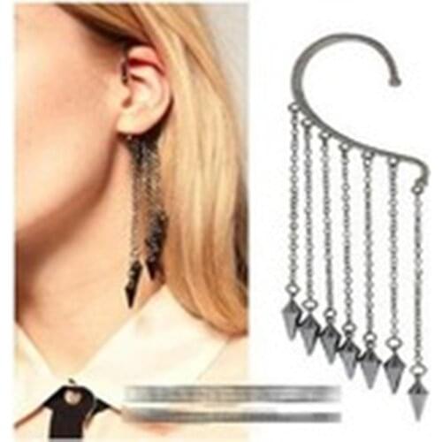 2021 new rear hanging pearl tassel alloy earrings trend personality female fashion earrings jewelry