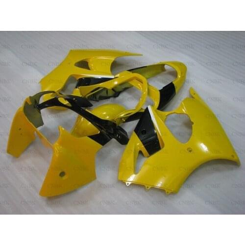 For ZX6r 636 2000 - 2002 Fairing Kits for Kawasaki ZX6r 2002 Yellow Black White Fairings Ninja ZX-6r 02 Fairings Unpainted