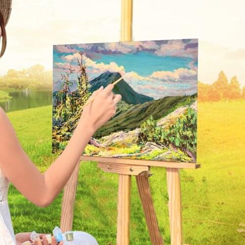 Landscape Mount Strymba DIY Painting By Numbers Complete Kit Acrylic Paints 40*50 Paiting By Numbers Handmade For Handiwork