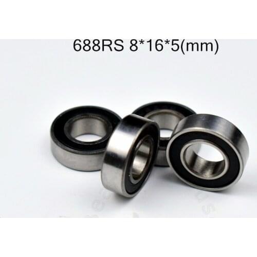 688 688RS 8*16*5(mm) 10pieces bearing free shipping ABEC-5 bearings 10pcs rubber Sealed Bearing 688 688RS chrome steel bearings