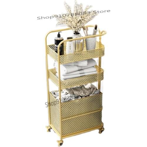 Toilet Crevice Shelf Bathroom Washing Machine Toilet Toilet Storage Artifact Layered Floor Mobile Trolley