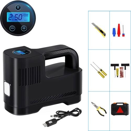 Portable Air Compressor DC 12V Air Pump For Car Tires Motorcycle Electric Car Pump LED Digital Tire Inflator Air Pump