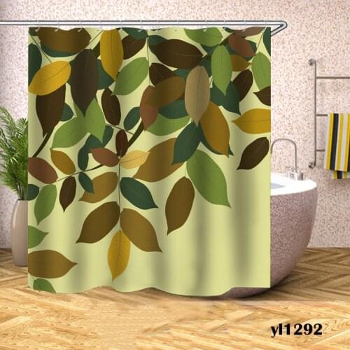 Hot Air Balloon Shower Curtains Sailboat Waterproof Leaves Feathers Bath Curtains For Bathroom Bathtub Large Wide Bathing Cover