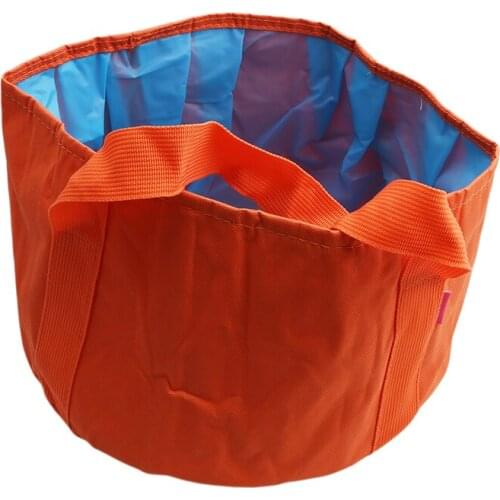 New Outdoor Folding Washing Basin Handle Bucket Portable Water Pot Outdoor Camping Hiking Picnic Travel Water Holder Bag 15L