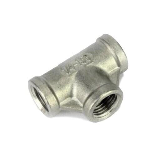 STAINLESS EQUAL TEE WITH INTERNAL 1/4 BSP THREAD