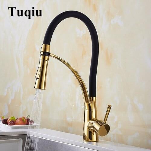 Vidric Pull Out Kitchen Faucet Gold Swivel Kitchen Sink Mixer Tap 360 degree rotation kitchen mixer taps Kitchen Tap
