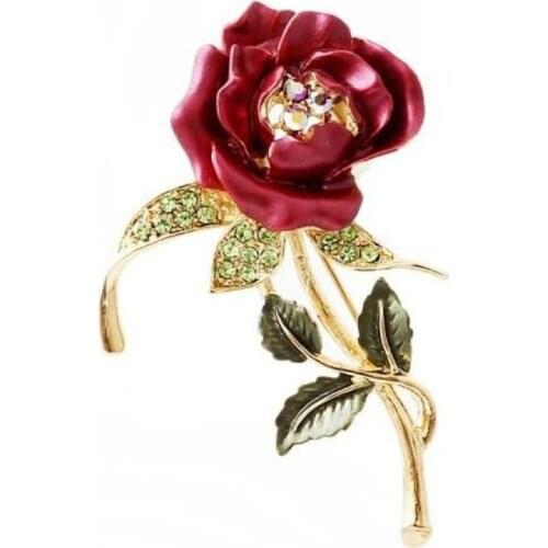 Exquisite Clover Roses Shape Brooches Pins Women Clothing Accessories For Party Creative Fashion Jewelry Lover Gift Broche XZ007