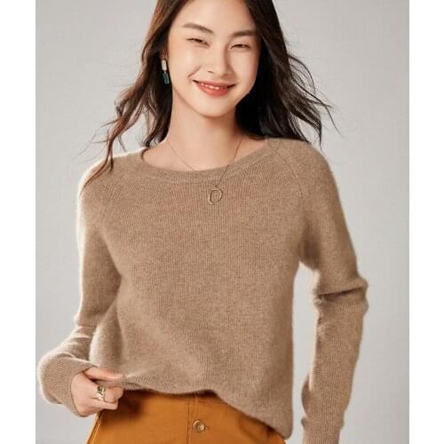 2021 woman winter 100% Cashmere sweaters knitted Pullovers jumper Warm Female O-neck blouse blue long sleeve clothing