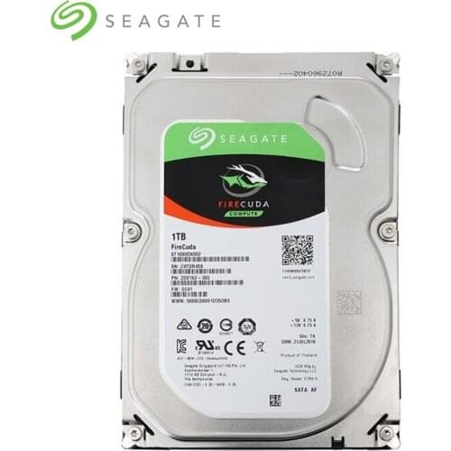 Seagate 1TB FireCuda Gaming SSHD (Solid State Hybrid Drive) - 7200 RPM SATA 6Gb/s 64MB Cache 3.5-Inch Hard Drive (ST1000DX002)