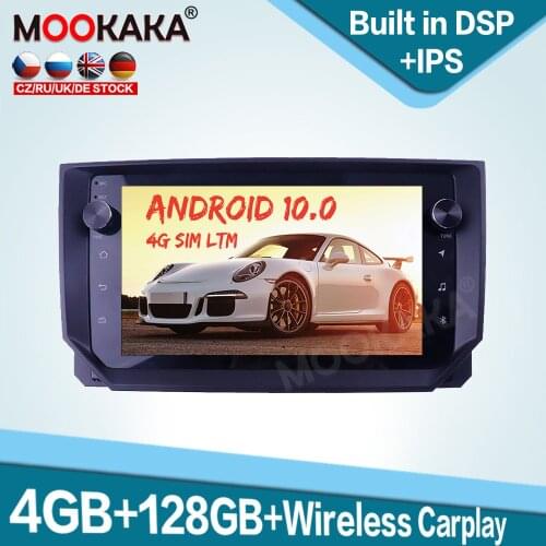 128GB Carplay Android 10 Car Multimedia Player for Seat Ibiza 2017-2020 Auto Radio GPS Navigation Audio Stereo Head Unit DSP
