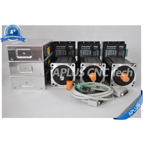 3-Axis NEMA 34 Key Shaft Stepper Motor 1696oz-in & Driver PSR8078 & 48V Power Supply Kit