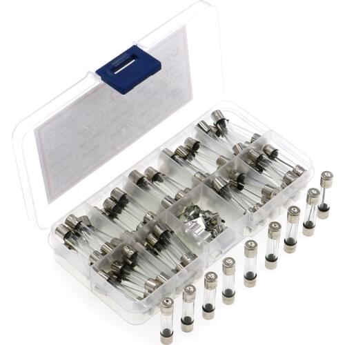 72pcs 6x30mm Fuse Assorted Kit Fast-Blow Glass Fuses 0.5A 1A 2A 3A 5A 10A 15A 20A 30A AMP Quick Blow Car Glass Tube Fuses Set
