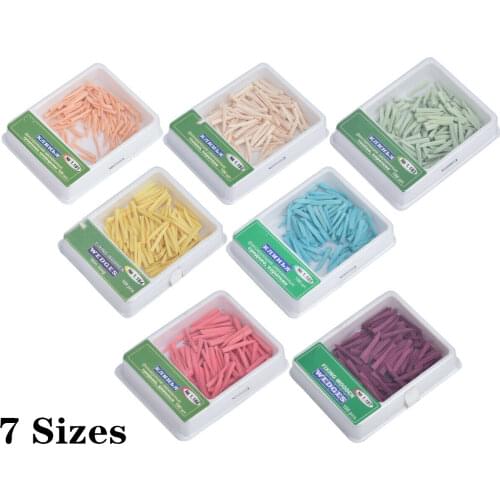 Cesoon 100Pcs/Box Dental Disposable Restoration Interdental Wood Wooden Wedges Matrix Sterilized