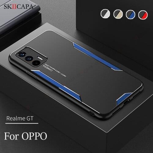 Slim Alloy Metal Panel Hard Back Case For Realme GT NEO V11 V13 V15 X7 Pro V3 XT Soft TPU Silicone Bumper Shockproof Phone Cover