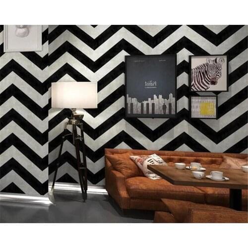 Wellyu Black and white stripes wallpaper geometric lines bar clothing store bedroom living room background walls 3d wallpaper