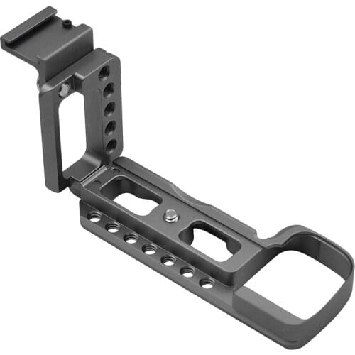 Vertical Shoot Hand Grip with Hot Shoe for Sony Alpha ILCE-6400L 6400M A6400 A6300 Quick Release L Plate Camera Bracket Holder