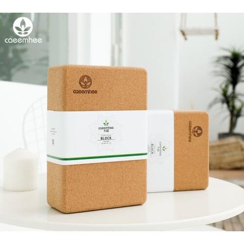 CAEEMHEE Lightweihgt Eco-friendly Yoga Block Cork Wood Yoga Brick High Density Yoga Block To Support Poses Fitness Equipment