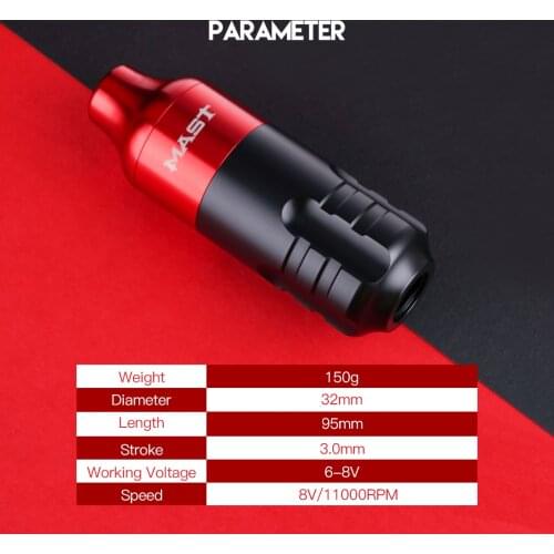 Mast Tour Series Tattoo Pen Dragonhawk Rotary Permanent Makeup Machine RCA Cord Short Pen for Tattoo Artist