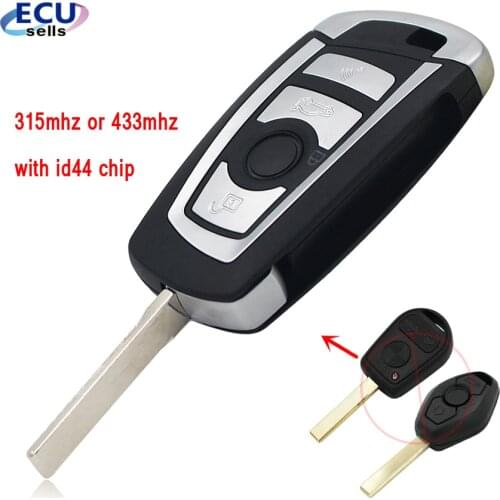 EWS Modified Flip Remote Key 4B 315MHz/433MHz PCF7935AA ID44 Chip for BMW E38 E39 E46 M5 X3 X5 Z3 Z4 HU92 Blade