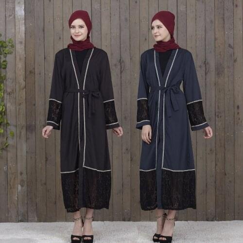 Islamic women Dress Pearl Abaya Muslim Moroccan Kaftan Arabic Robe Musulmane Embroidery Long Sleeve Turkish Caftan Dubai Arab