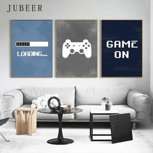 Video Gaming Room Wall Posters Game Boy Canvas Painting Home Decorationpicture Party Game Wall Art Pictures for Boys Room Decor