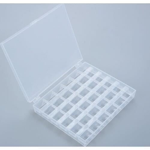 14.5 x 12 x 2.5 cm 36 Spools Sewing Machine Bobbins Empty Bobbins Spools Sewing Machine Plastic Storage Box For Home Sewing Tool