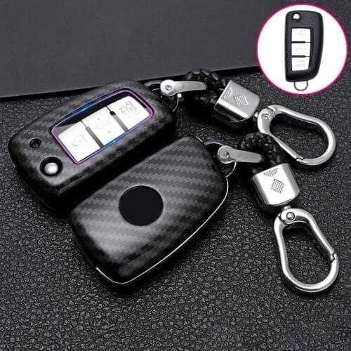 ABS Carbon Fibe Car Smart Key Fob Cover Protect Case For Nissan Qashqai J11 X-Trail Juke Micra Murano Tiida Maxima Altima Pulsar