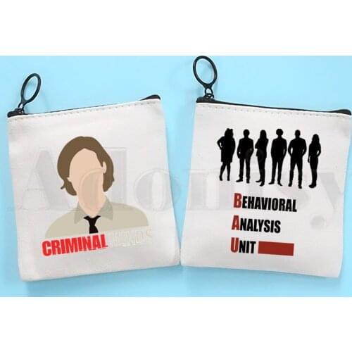 Spencer Reid Criminal Minds TV Series Fan Coin Purse Storage Small Bag Card Bag Key Bag Coin Clutch Bag Zipper Key Bag