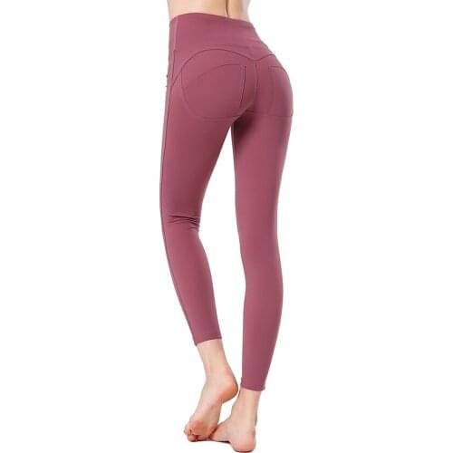 Sports Pants Female Fitness High Waist Hip Push Up Nylon Solid Flex Sports Wear For Women Gym Tights Running Pants Yoga Leggings