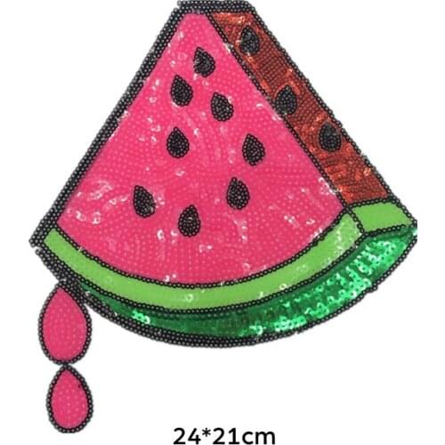 Watermelon Sequins Cloth Supplement Dingdock Fruit Beads Embroidered Big Female T Clothing With DIY Patches Accessories