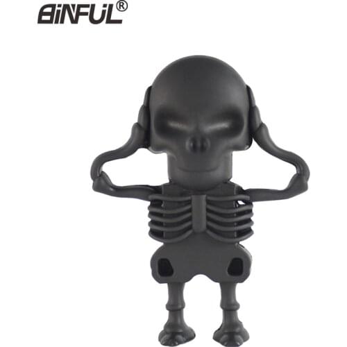 USB Flash Drive cute cartoon Skeleton Pen Drive 4GB/8GB/16GB/32/GB/64GB Memory USB Stick Halloween pen drive usb flash card