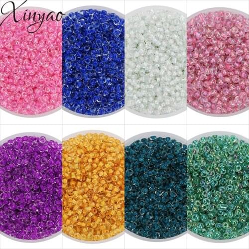 XINYAO 2018 New 2700pcs 8 Colors Fashion Round Transparent Color Glass Beads 2mm Loose Spacer Crystal Beads For Jewelry Makings
