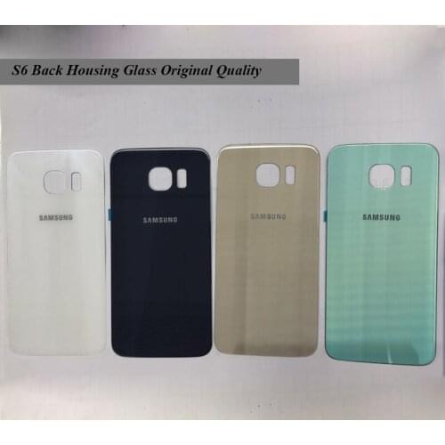 Original Best Quality 5pcs Rear Panel Glass Battery Back Cover For Samsung Galaxy S6 edge G920 G920F G920P G925 G925F Refurbish
