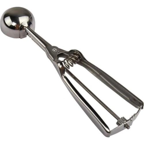 1pc 5 Cm Ice Cream Spoon Useful Stainless Steel Ice Cream Scoop Cookies Dough Disher Spoon Watermelon Spoon