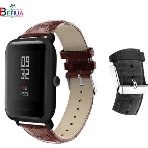 20mm leather strap For Huami Amazfit Youth Bit smart watch Replacement advanced sport watch band Wristband