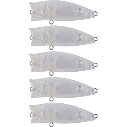 20pcs 4.5cm/5.6g Floating Popper Blank Nude Baits Crankbait Minnow Pencil Bait Unpainted Lure Bodies Fishing Bait Fishing Gear