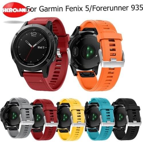 22mm Watchband Strap for Garmin Fenix 5 Smart Watch Quick Release Silicone Easy fit Wrist Band Strap For Garmin Forerunner 935