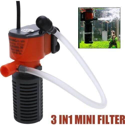 3 in1 Mini Aquarium Fish Tank Filter Aquarium Oxygen Water Pump Water Purifier Filter Aquarium Accessories