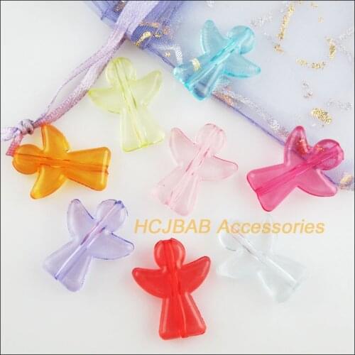 35 New Angel Charms Fairy Acrylic Spacer Beads Mixed 19x23.5mm