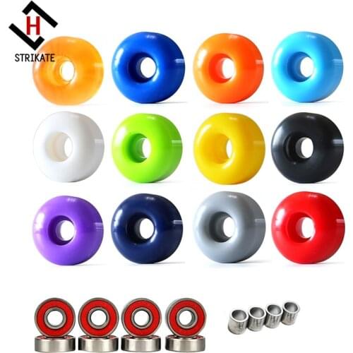 4pcs Skateboard Wheels 52X31mm with 8pcs ABEC 9 bearing Spacer kit 95A