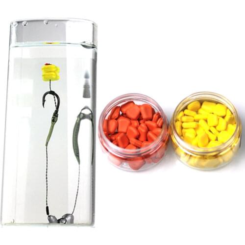 50pcs/Bottle Fake Maize Baits Floating Artificial Corn Pop Up Carp Fishing Pop-Up Hair Rig Foam Baits