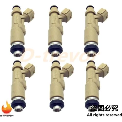 6PCS OEM 23250-75090 23209-79145 Fuel Injector For Toyota Coaster Hilux Land Cruiser 2.5L 4.5L 4.7L
