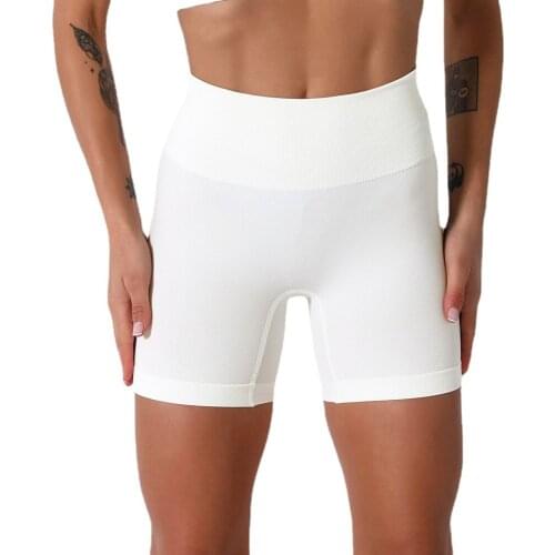White Seamless Yoga Shorts Women Classical Gym Stretchy Black Shorts Running Workout High Waist Hot Pants Causal Sport Wear