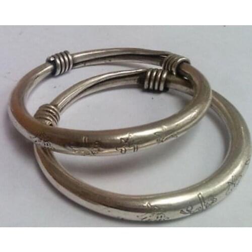 Free shipping new hot China carving lucky pattern Tibetan silver bracelet