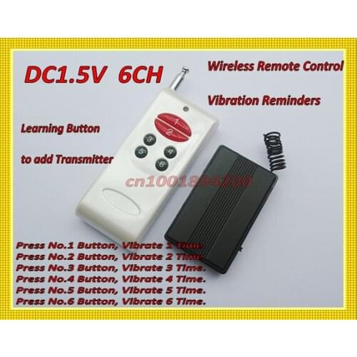 315/433 Wireless Vibrator Reminders DC1.5V 1CH RF Remote Control Vibrator Reminders1CH (2CH 3CH 4CH 6CH 8CH ) Adjusted by Jumper