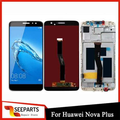 Black MLA-L02 Original LCD For Huawei Nova Plus LCD Display Touch Screen Digitizer Assembly Replacement TD-LTE MLA-L11